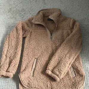 Abercrombie Soft AF Sherpa Quarter Zip